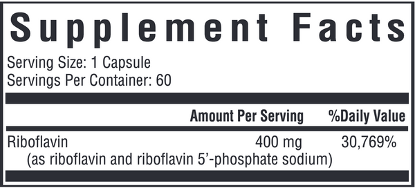 Riboflavin 60 vegcaps