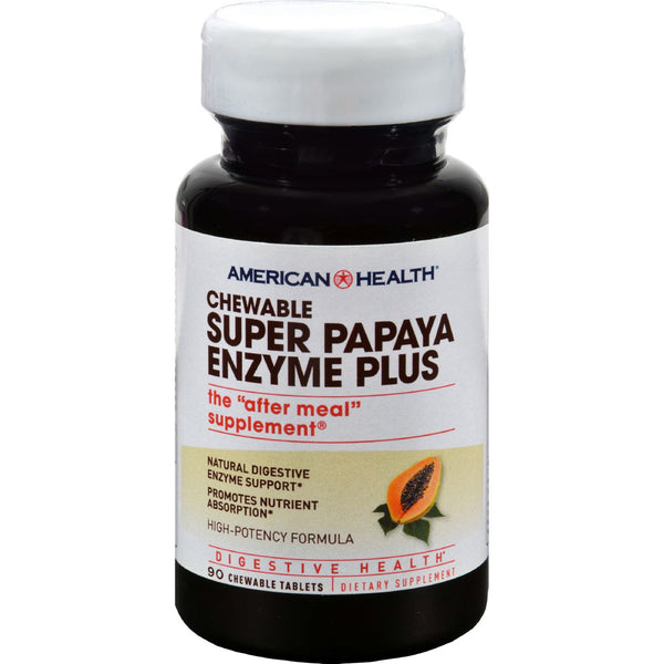 American Health Super Papaya Enzyme Plus (1x90 TAB)